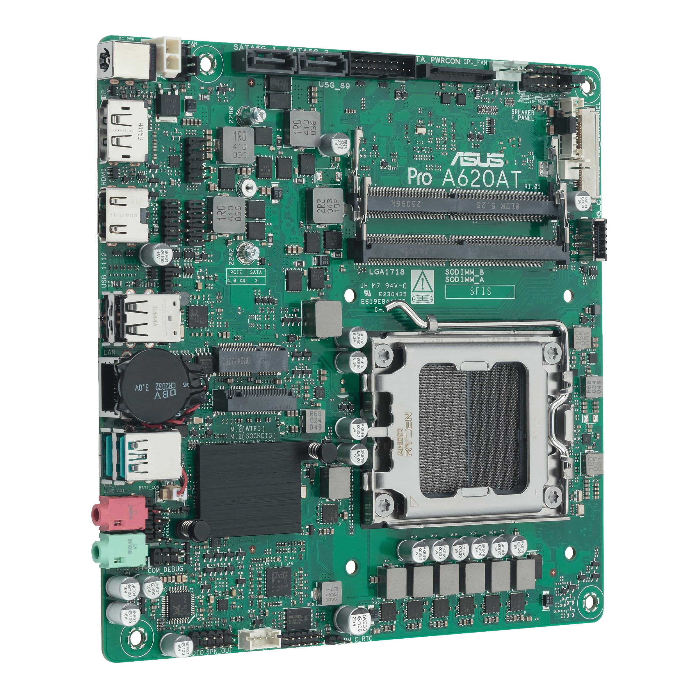ASUS PRO A620AT-CSM Business Motherboard Socket AMD AM5 (Thin Mini